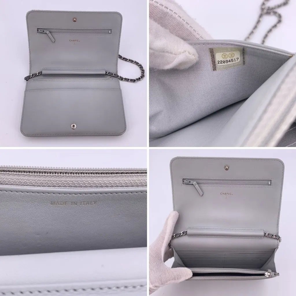 Chanel Crossbody Bag Deauville Grey Canvas Good - Box View