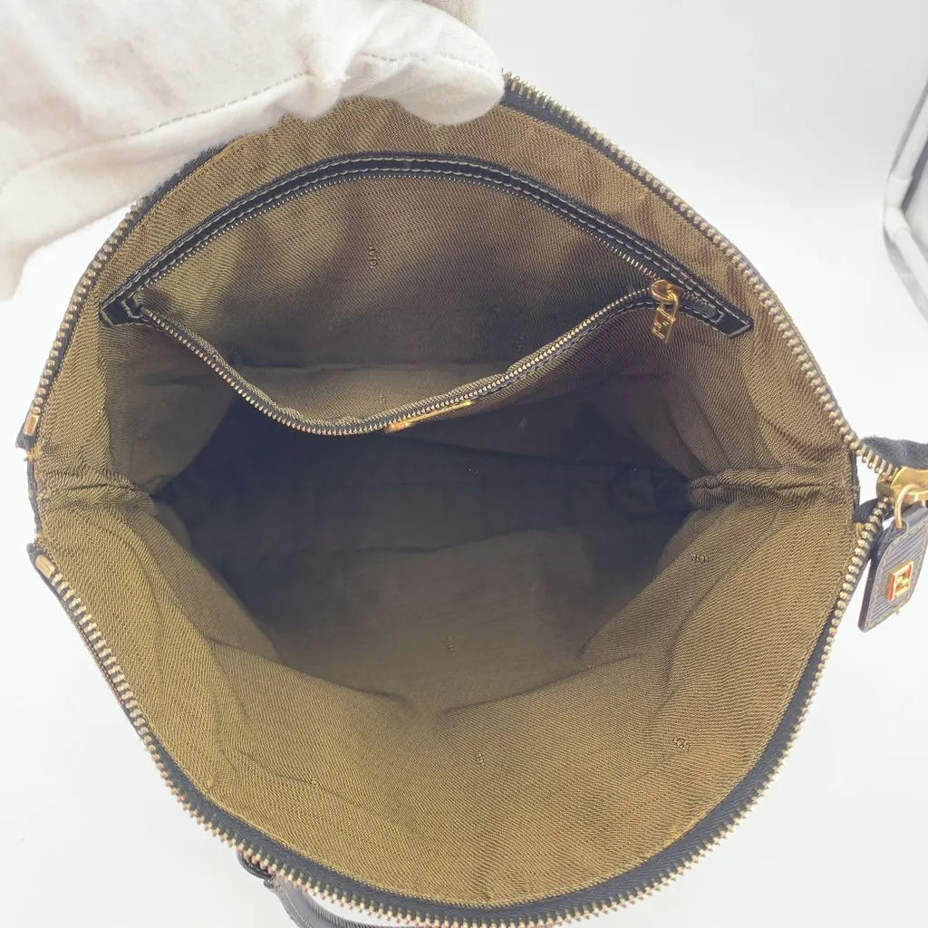Fendi Tote Bag Vintage Pequin Black Canvas Good - Box View