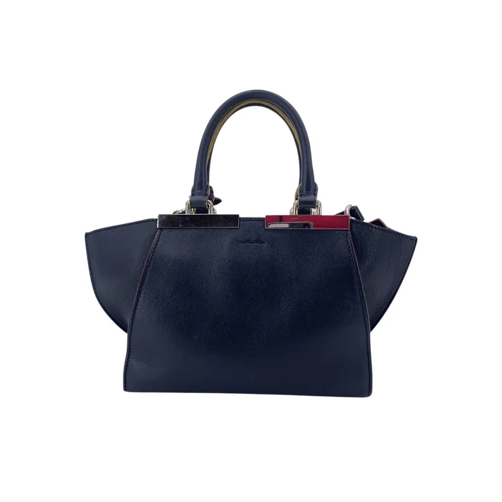 Fendi Handbag 2Jours Navy Leather Good - Inside View