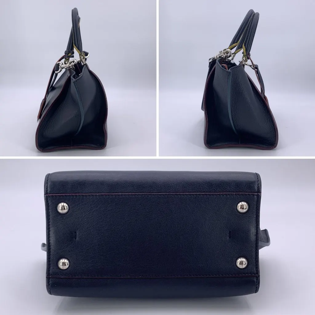 Fendi Handbag 2Jours Navy Leather Good - Model View