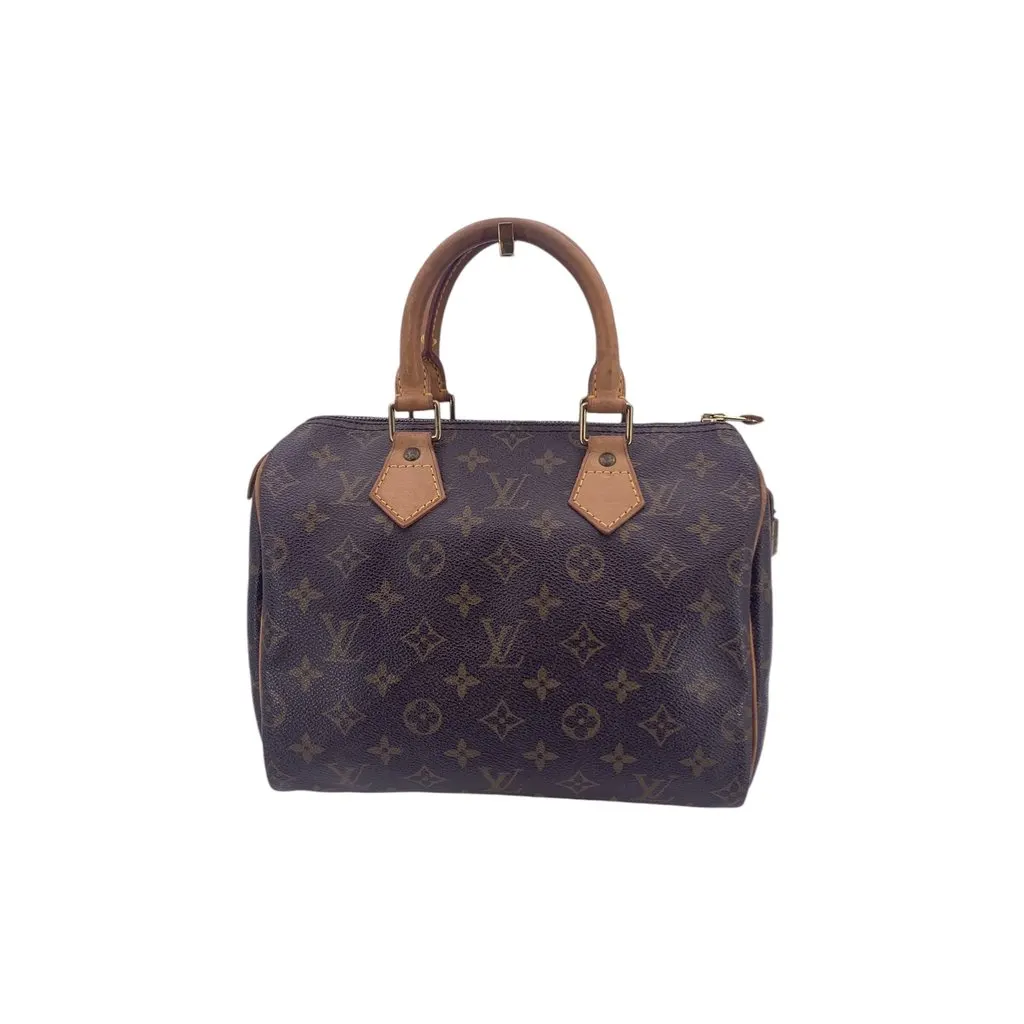 Louis Vuitton Handbag Speedy Brown Canvas Good - Front View