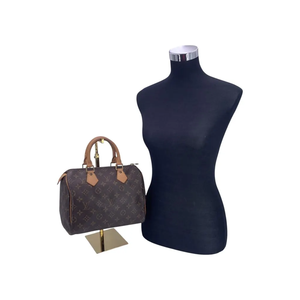 Louis Vuitton Handbag Speedy Brown Canvas Good - Back View