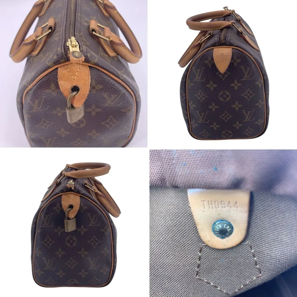 Louis Vuitton Handbag Speedy Brown Canvas Good - Model View