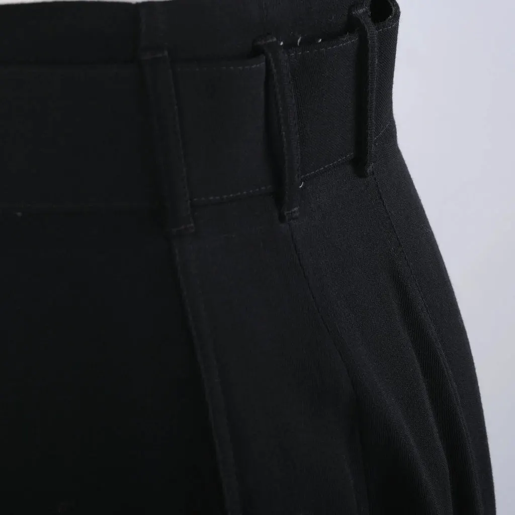 Emporio Armani Black Virgin Wool Jodhpur Trousers - '90s Black Wool Good - Box View