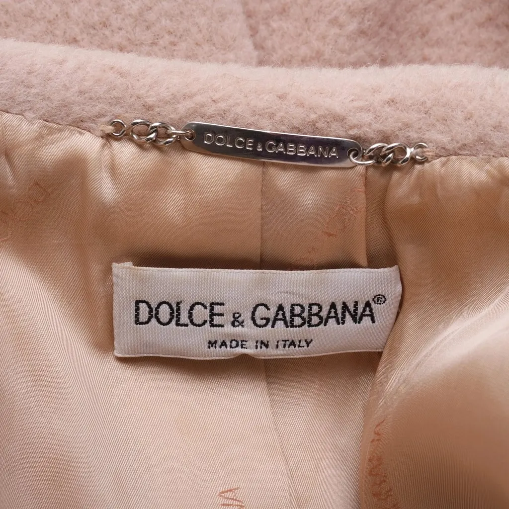 Dolce & Gabbana Blush Pink Alpaca Wool Skirt Suit - '90s Pink Wool Good - Box View