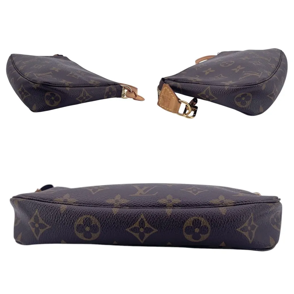 Louis Vuitton Handbag Pochette Accessoire Brown Canvas Good - Model View