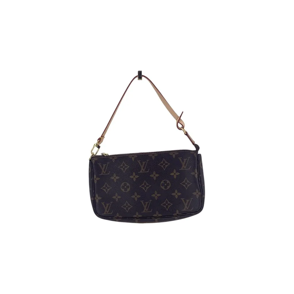 Louis Vuitton Handbag Vintage Pochette Accessoire Brown Canvas Good - Inside View