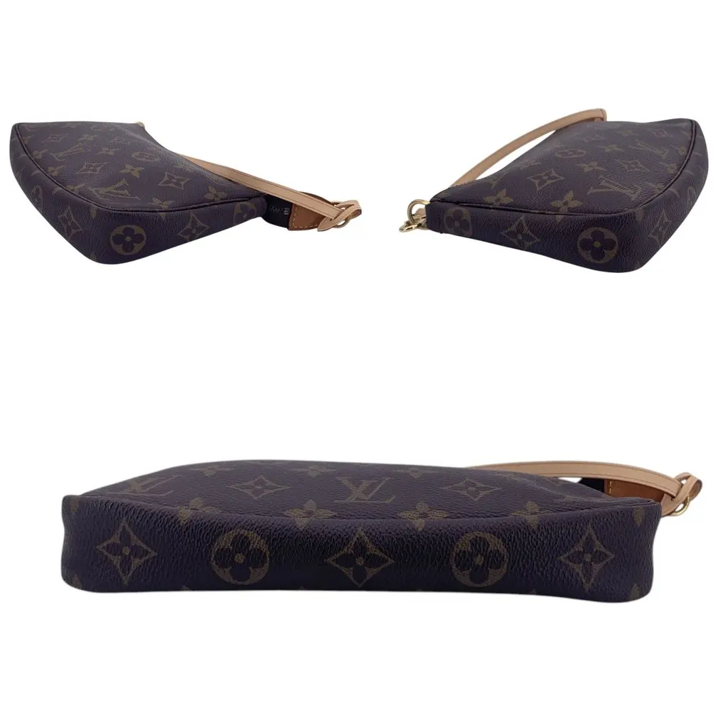Louis Vuitton Handbag Vintage Pochette Accessoire Brown Canvas Good - Model View