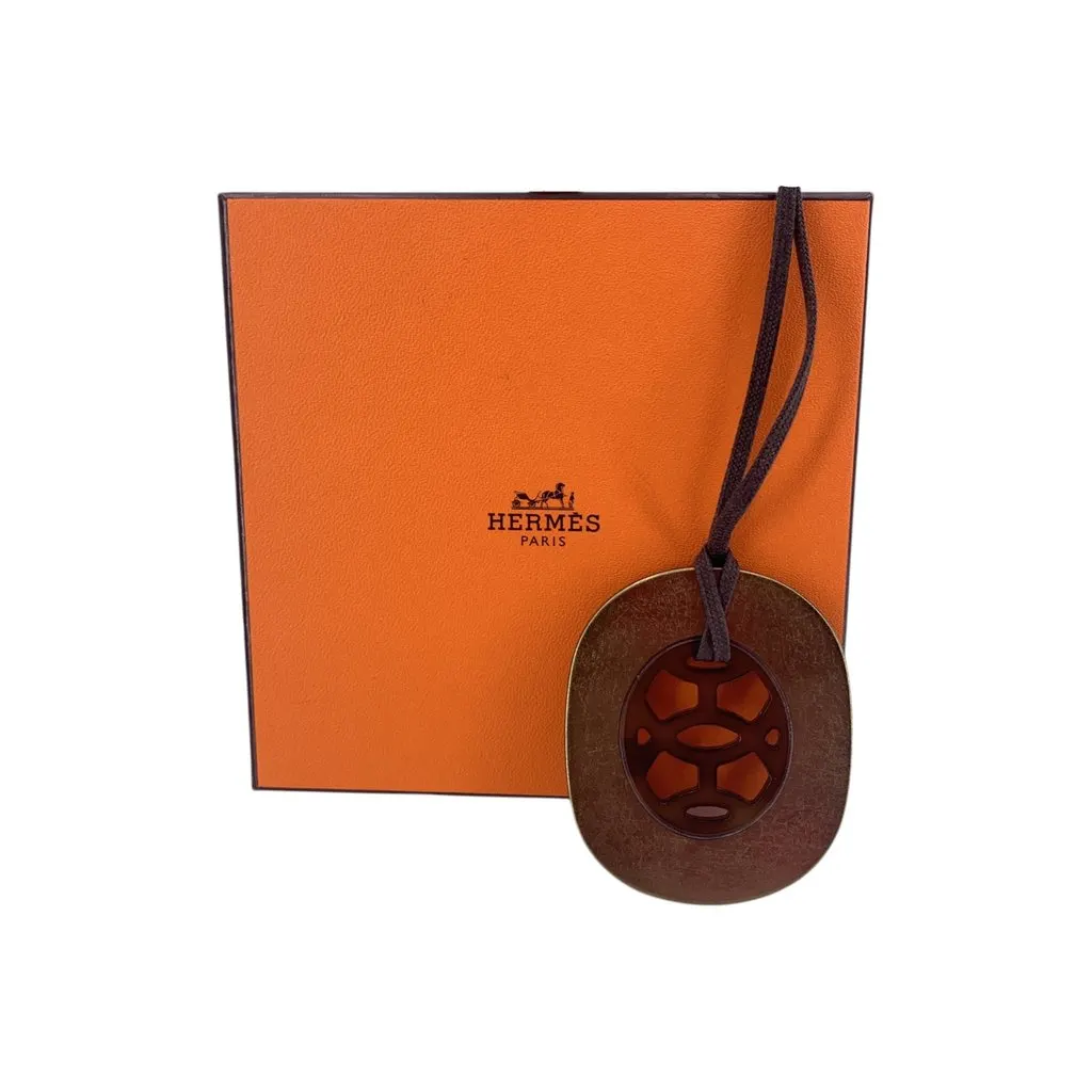 Hermès Necklace Brown Lace Good - Back View