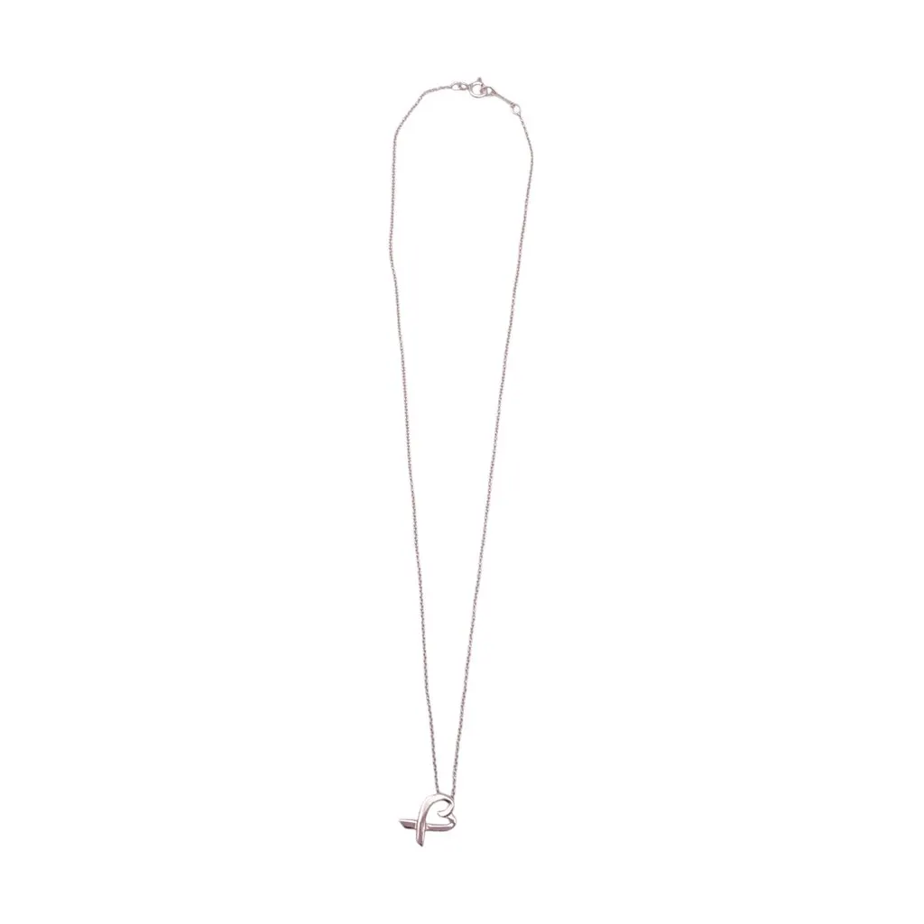 Tiffany & Co Necklace Silver Lace Good - Front View