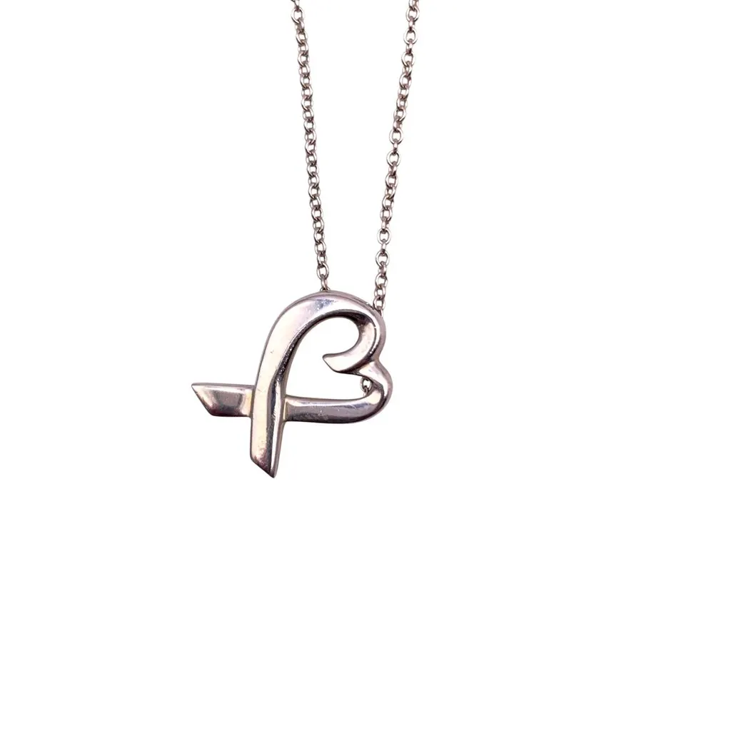 Tiffany & Co Necklace Silver Lace Good - Inside View