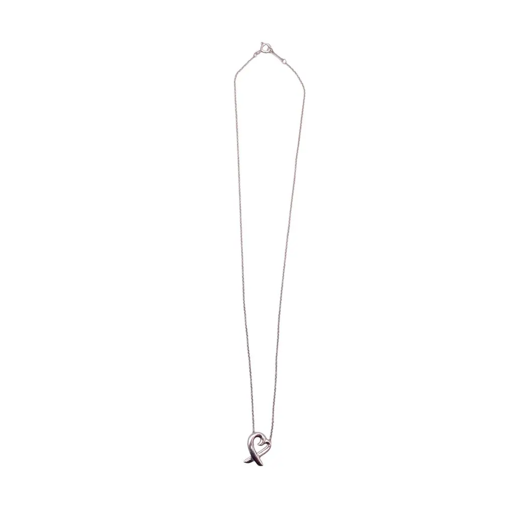 Tiffany & Co Necklace Silver Lace Good - Front View