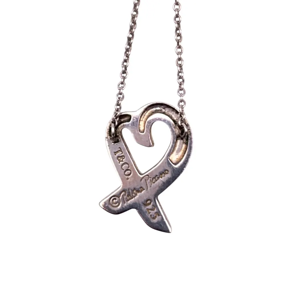Tiffany & Co Necklace Silver Lace Good - Model View