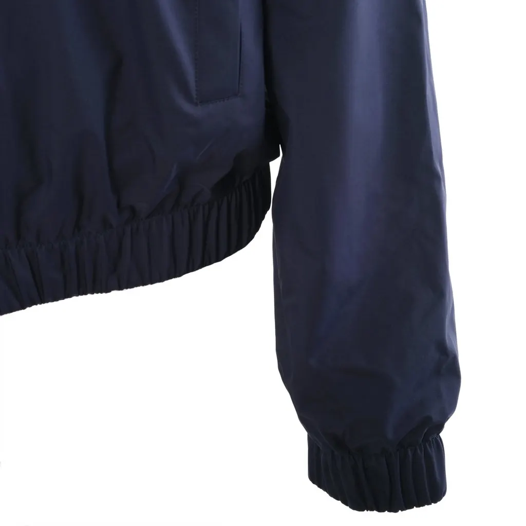 Loro Piana Windmate® Storm System® Reversible Blue Navy Cashmere Bomber Jacket – ’20s Navy Wool Good - Model View