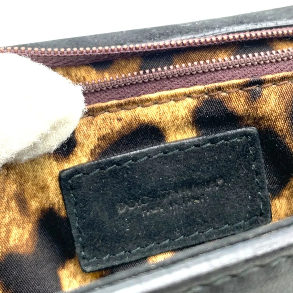Dolce & Gabbana Crossbody Bag Sicily Black Leather Good - Model View