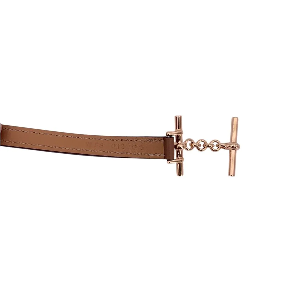 Hermès Bracelet Brown Leather Good - Back View
