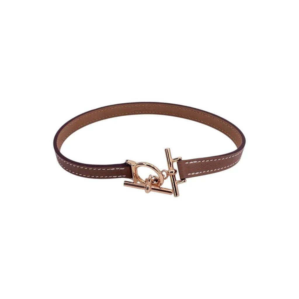 Hermès Bracelet Brown Leather Good - Model View