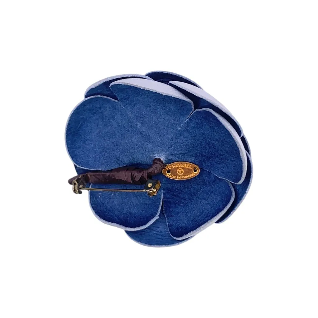 Chanel Brooch Camel Leather Good - Back View