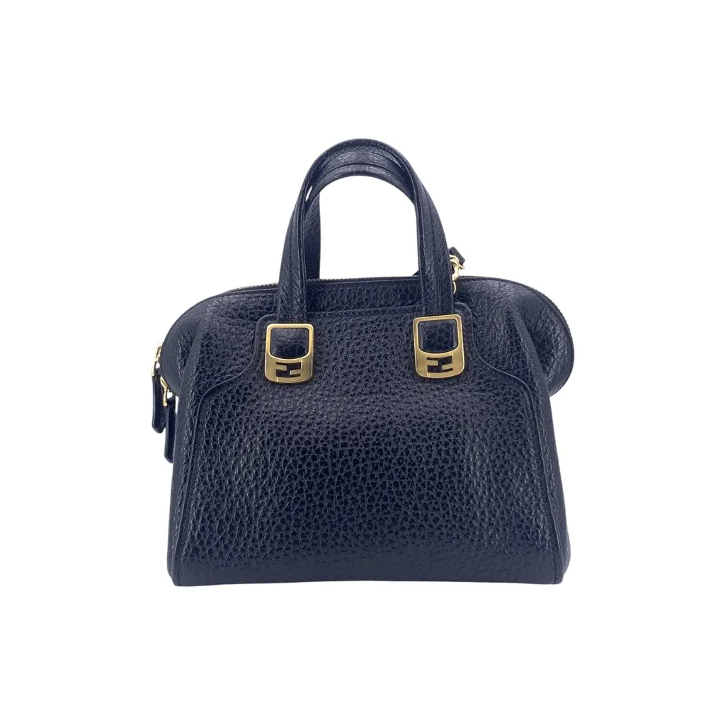 Fendi Crossbody Bag Chameleon Black Leather Good - Inside View