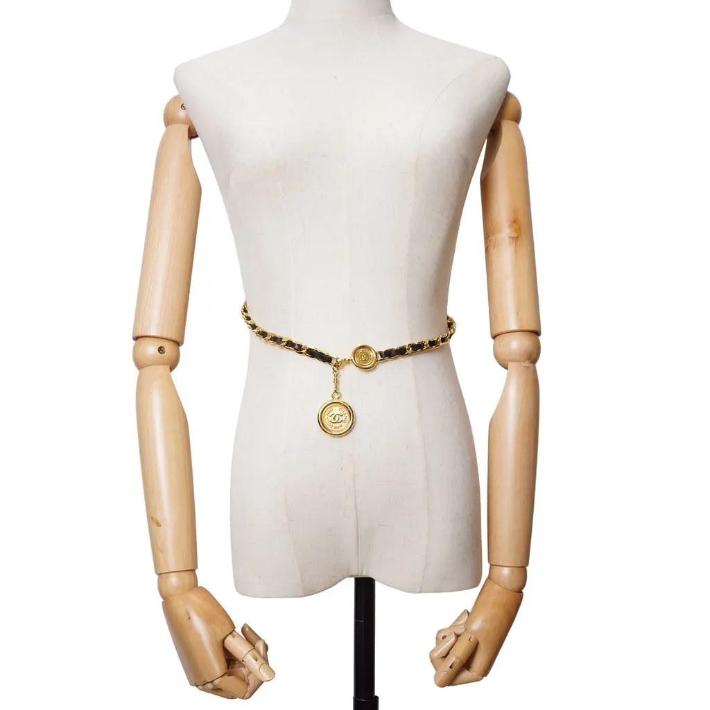 Chanel Belt Gold Lace Good - Back View