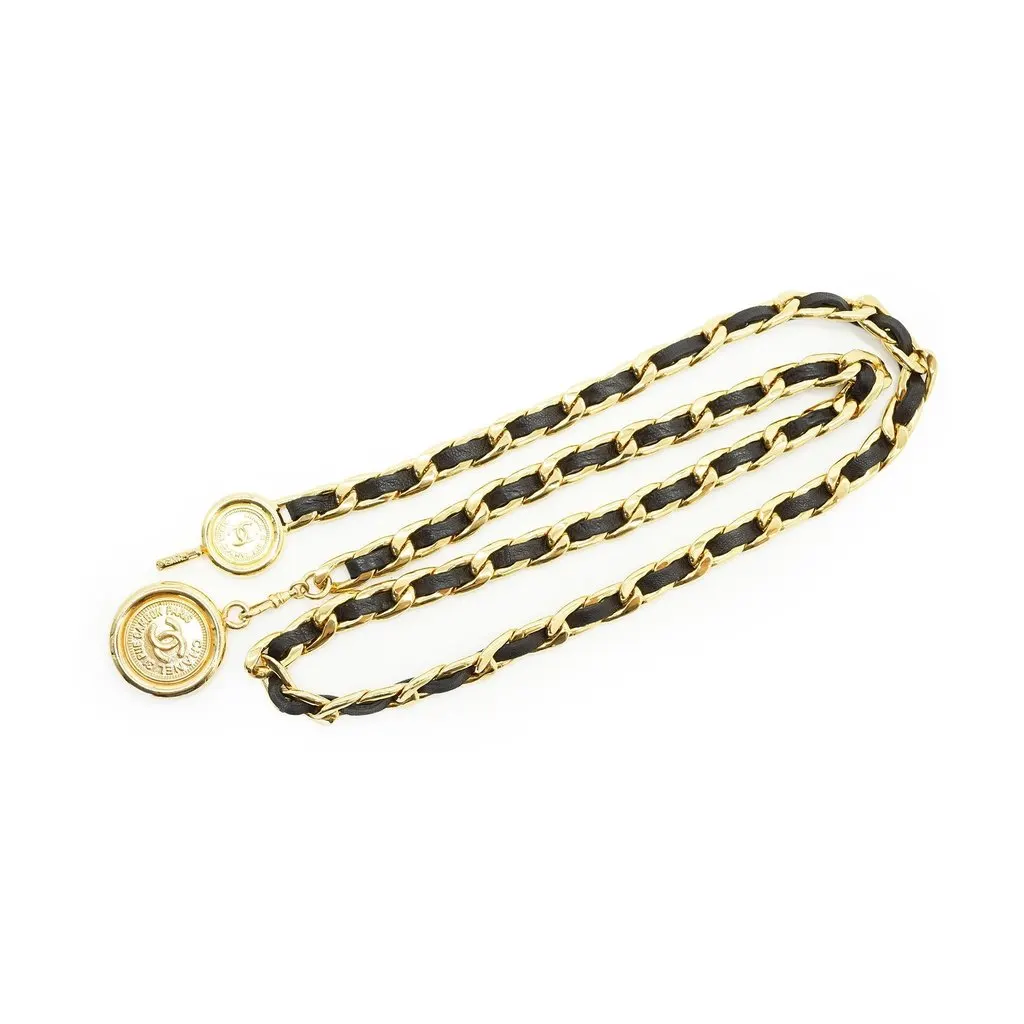 Chanel Belt Gold Lace Good - Model View