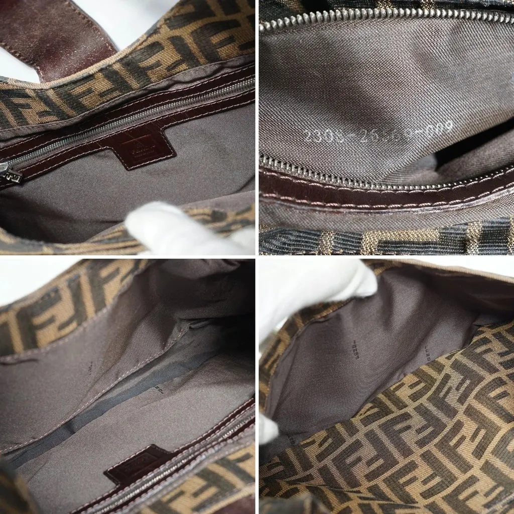 Fendi Hobos Zucca Brown Canvas Good - Box View