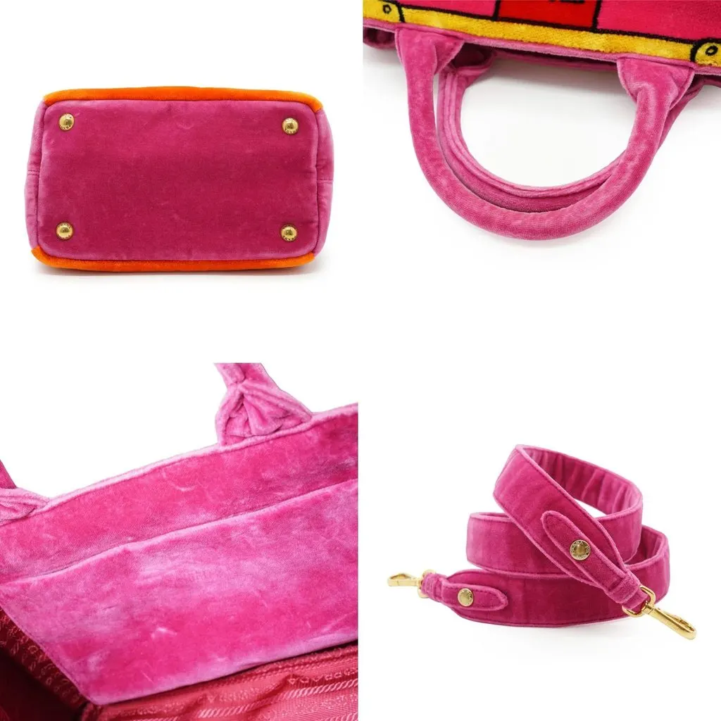 Prada Handbag Cahier Red Velvet Good - Model View