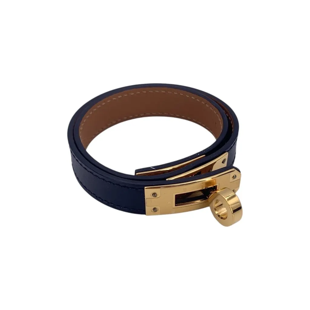 Hermès Bracelet Black Leather Good - Back View