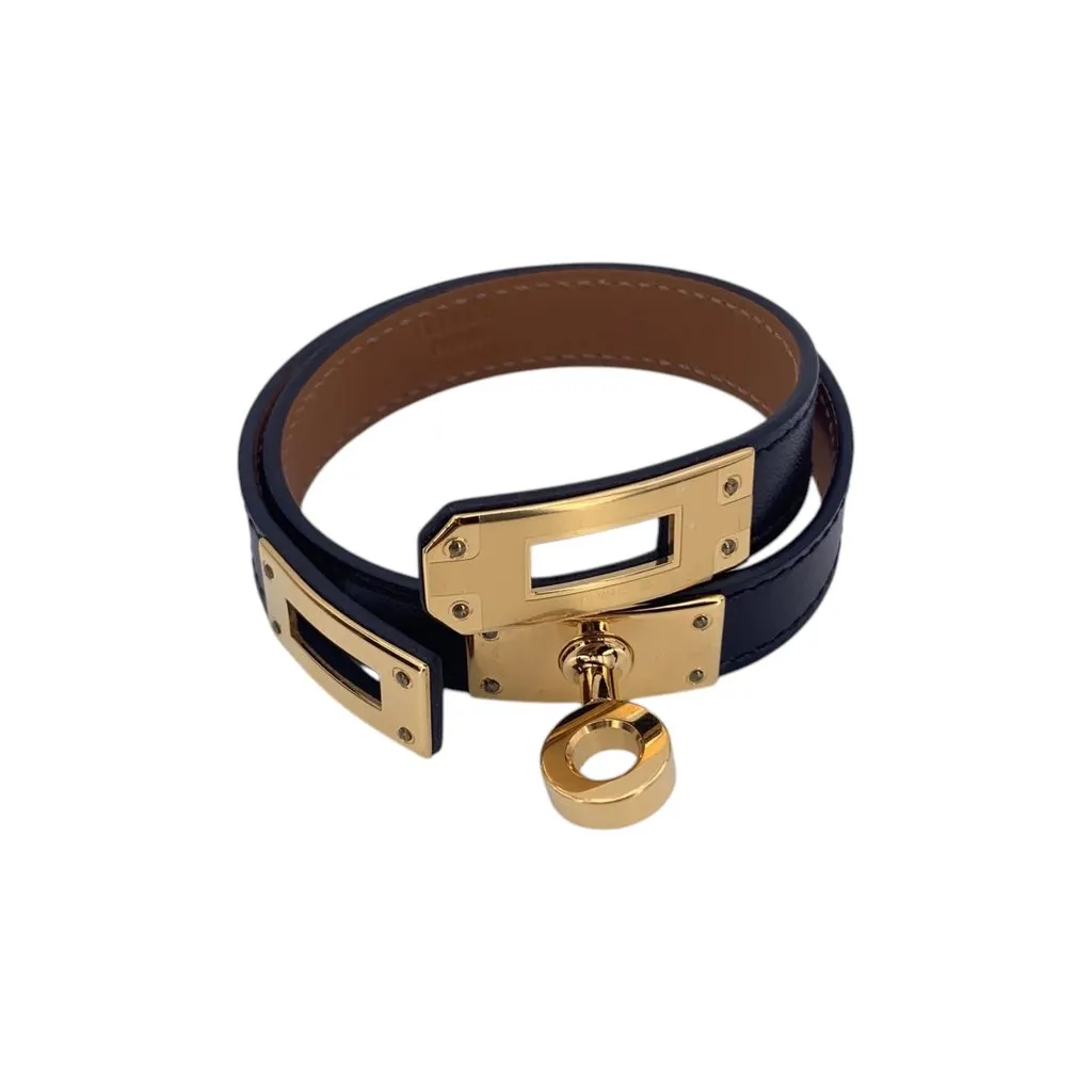 Hermès Bracelet Black Leather Good - Model View