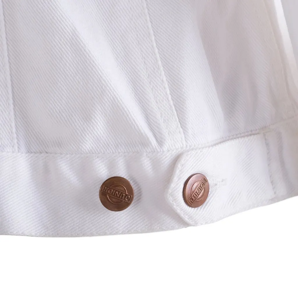Jean Paul Gaultier Junior Vintage White Denim Hourglass Jacket - '90s White Denim Good - Model View