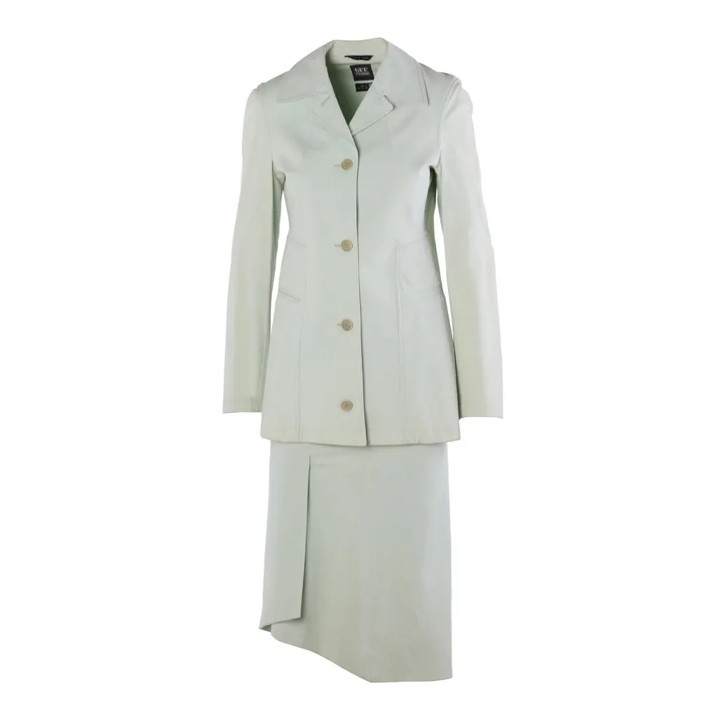Gianfranco Ferré GFF Gianfranco Ferré Vintage Mint Cotton Skirt Suit - '90s