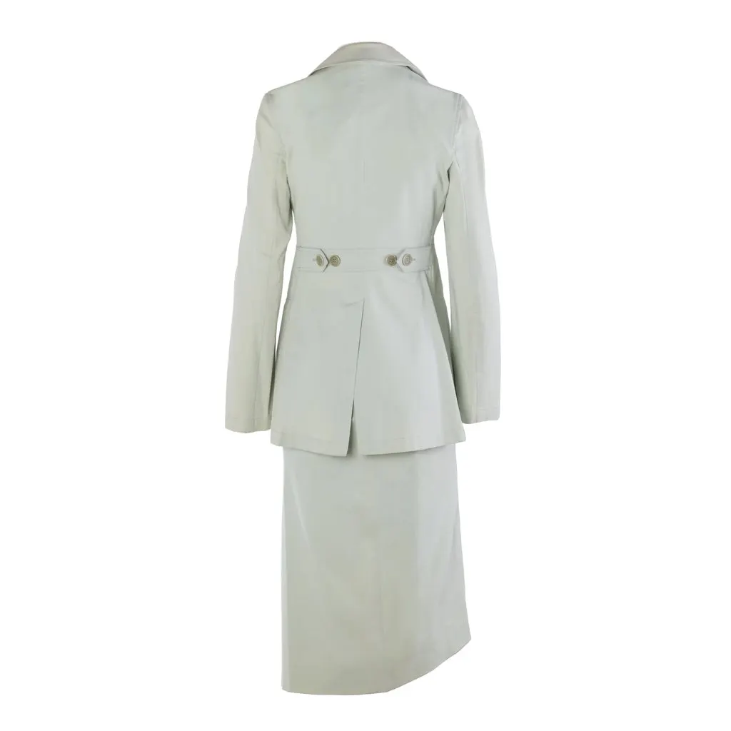 Gianfranco Ferré GFF Gianfranco Ferré Vintage Mint Cotton Skirt Suit - '90s Red Cotton Good - Inside View
