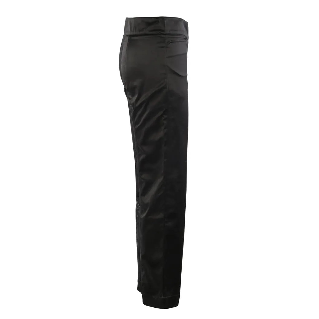 Prada Sport Black Technical Satin Straight-Leg Trousers - '00s Black Satin Good - Back View