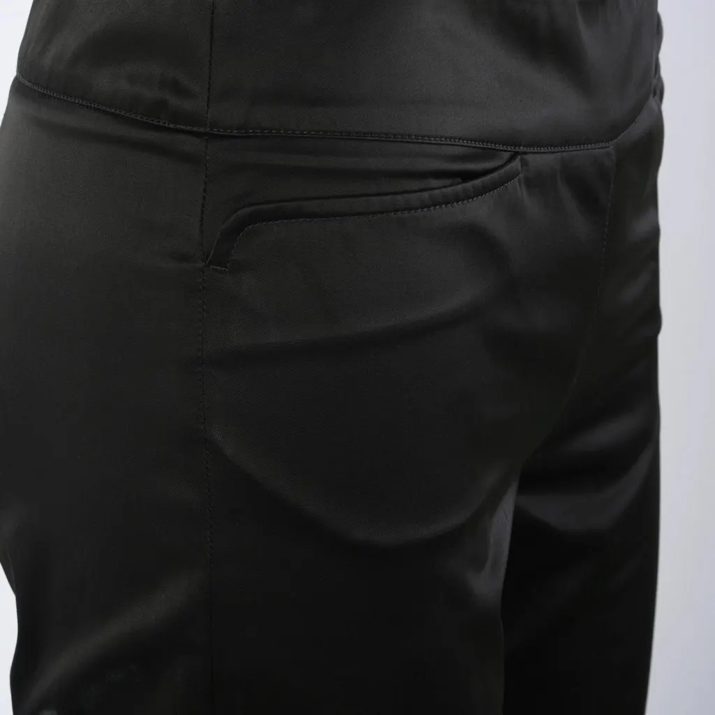 Prada Sport Black Technical Satin Straight-Leg Trousers - '00s Black Satin Good - Model View
