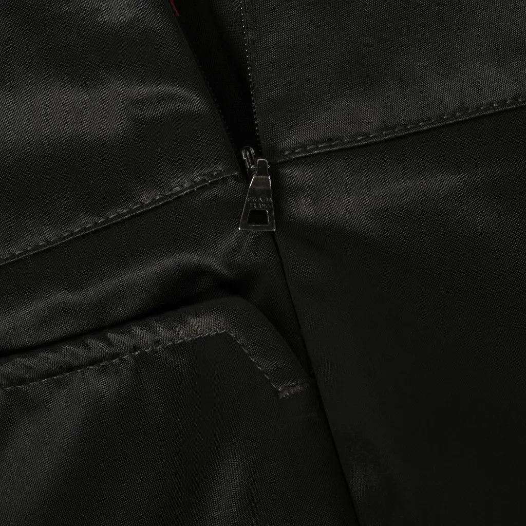 Prada Sport Black Technical Satin Straight-Leg Trousers - '00s Black Satin Good - Box View