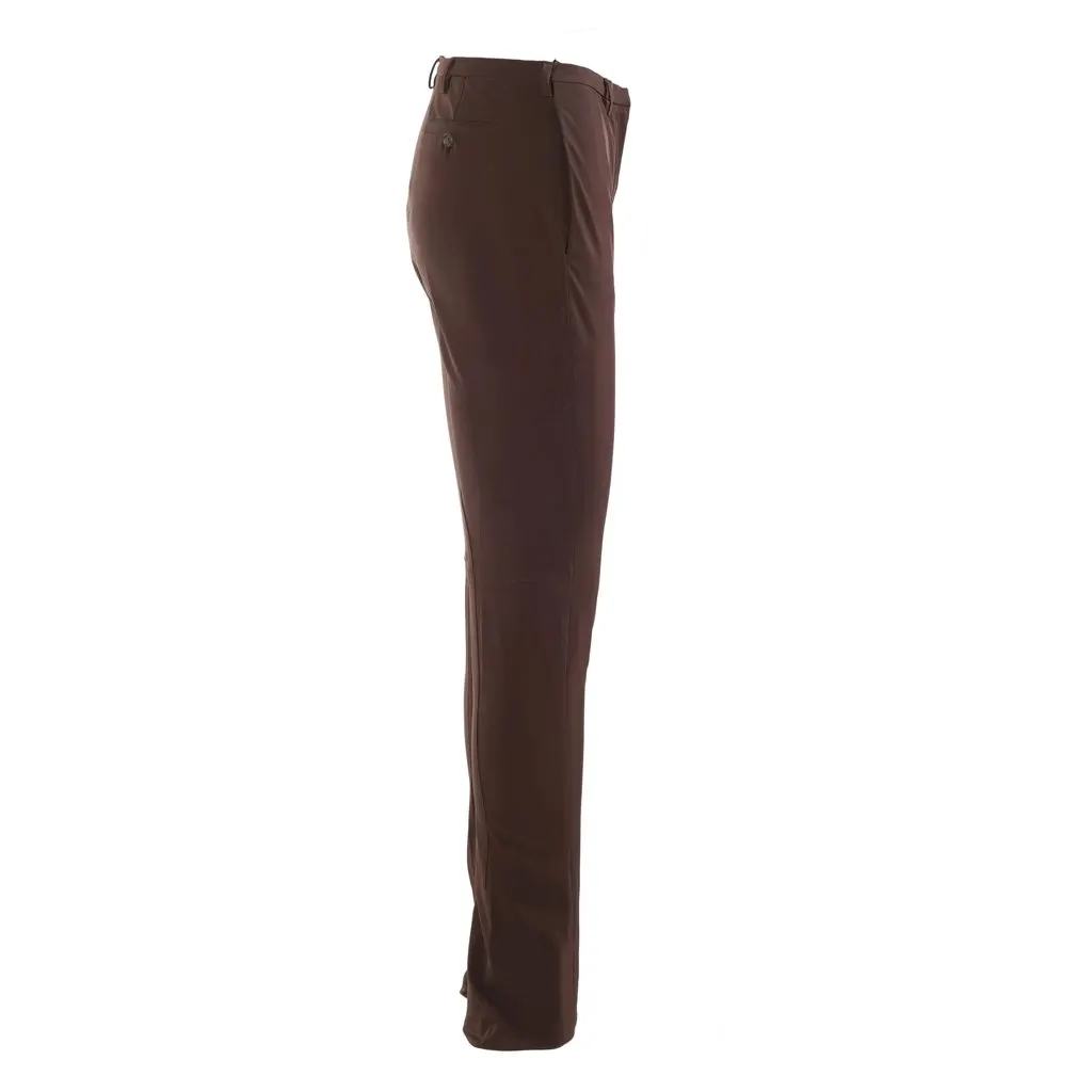 Prada Brown Stretch Flared Trousers - '00s Brown Good - Back View