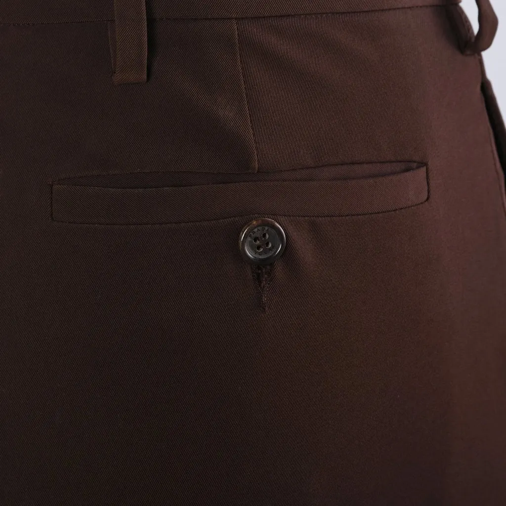 Prada Brown Stretch Flared Trousers - '00s Brown Good - Box View
