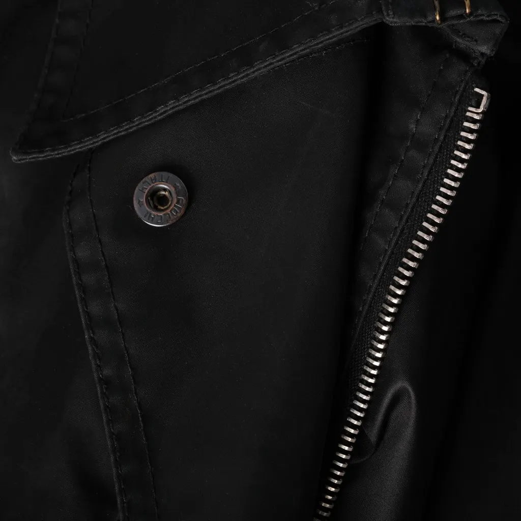 Gucci by Tom Ford Black Technical Car Coat - '90s Black Good - Box View