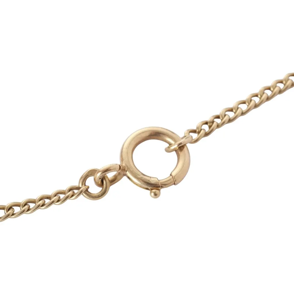 Unsigned Vintage 14K Yellow Gold Openwork Long Chain Necklace - '70s Yellow Lace Good - Inside View