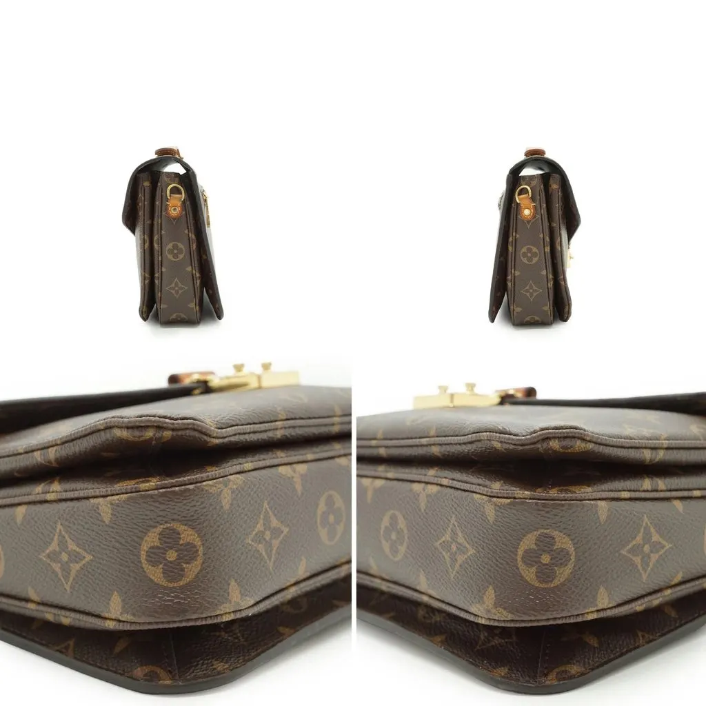 Louis Vuitton Shoulder Bag Metis Brown Canvas Good - Model View