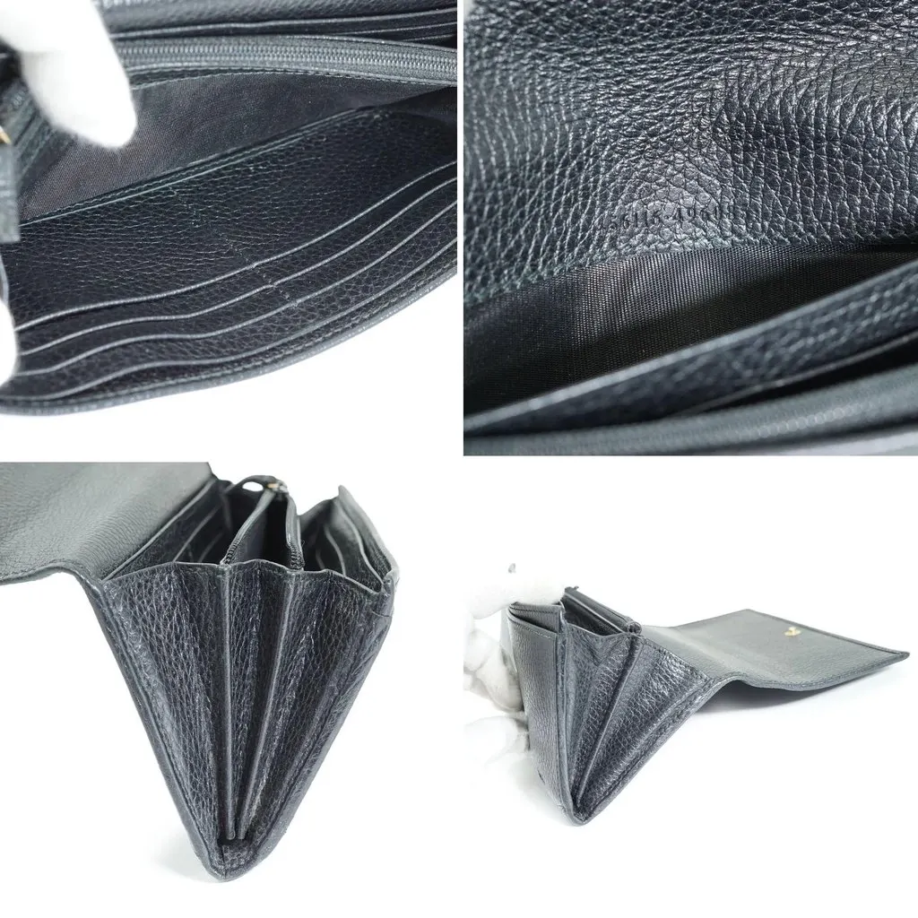 Gucci Wallet Black Leather Good - Box View
