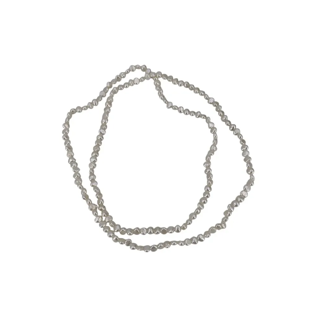 Unsigned Necklace White Lace Good - Front View