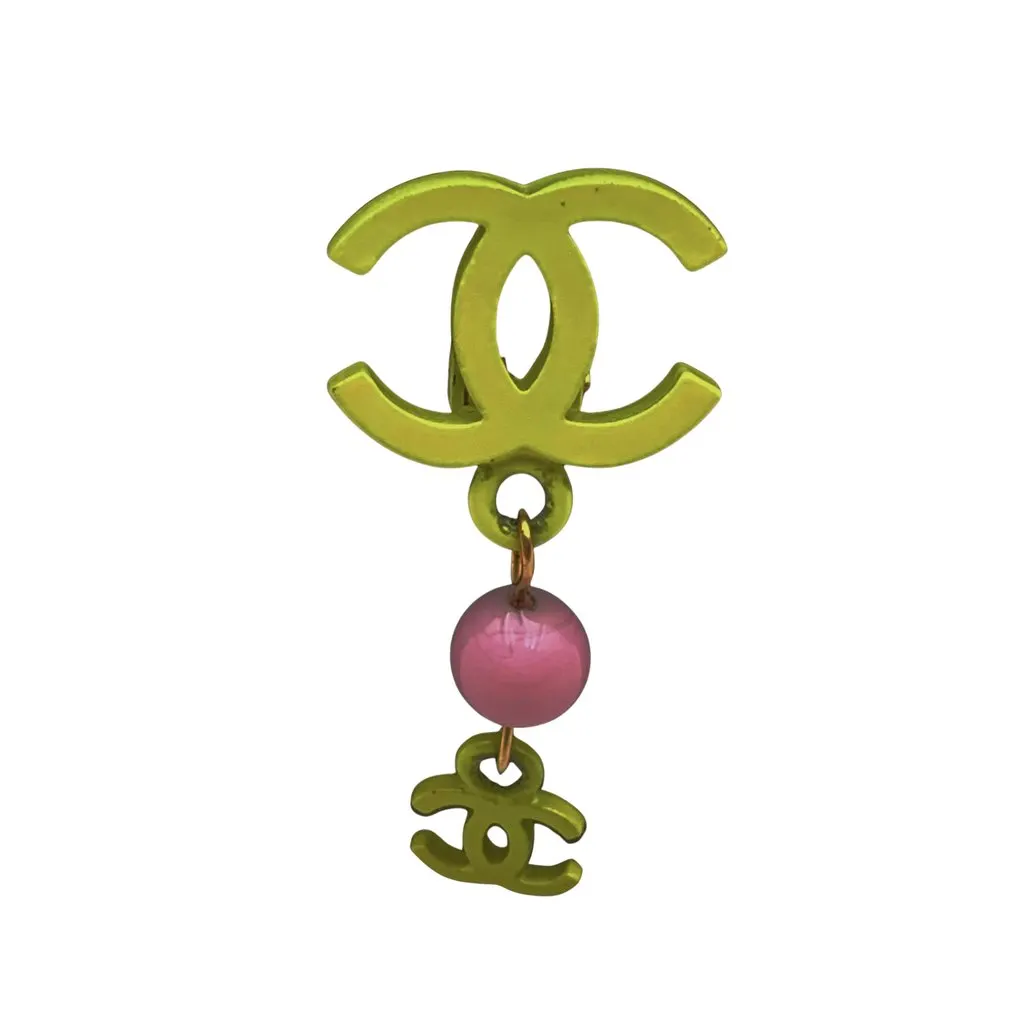 Chanel Earrings Red Good - Back View