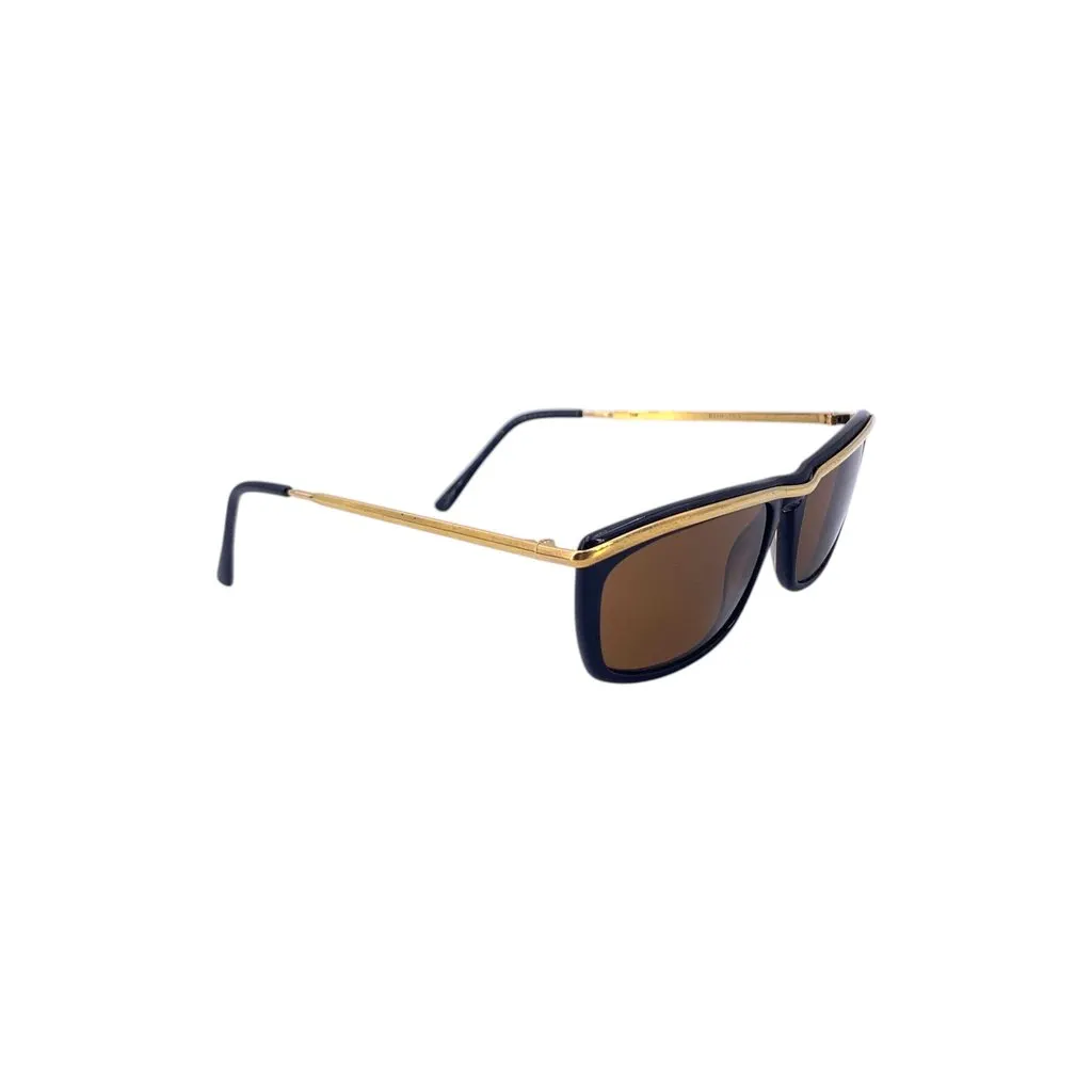 Unsigned Sunglasses Black Leather Good - Inside View