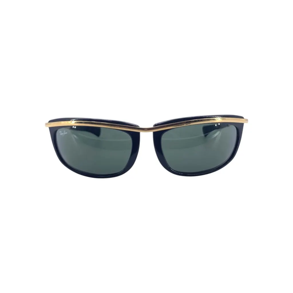 Ray-Ban Sunglasses Black Leather Good - Front View