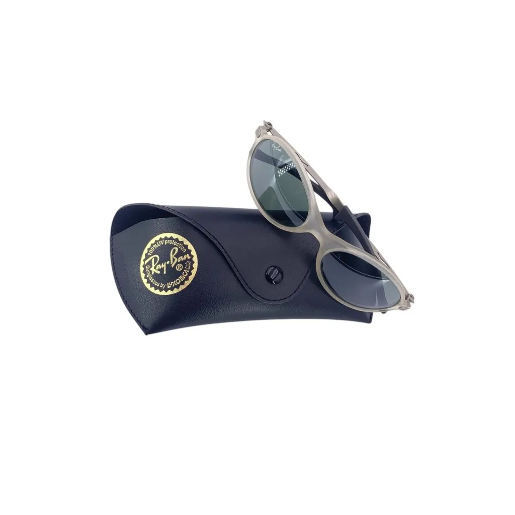 Ray-Ban Sunglasses Black Leather Good - Back View