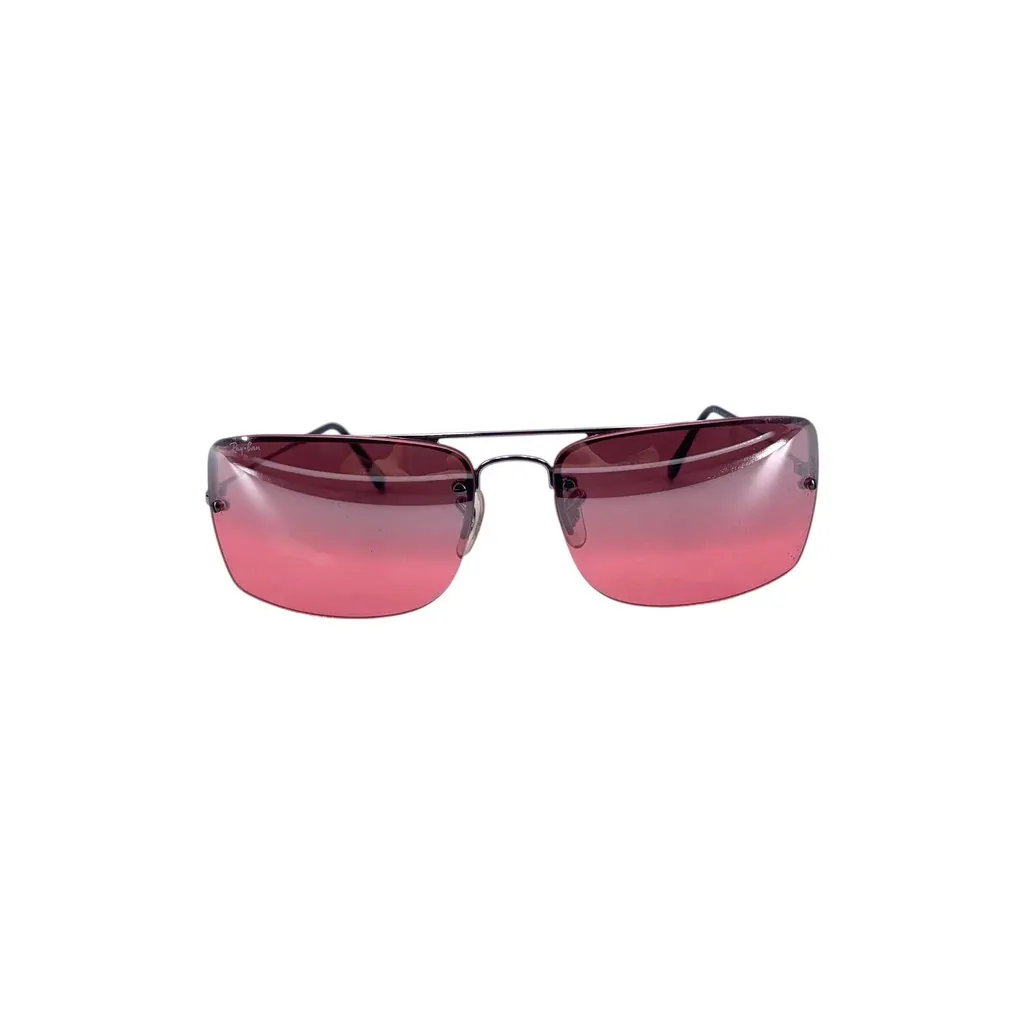 Ray-Ban Sunglasses Black Leather Good - Front View