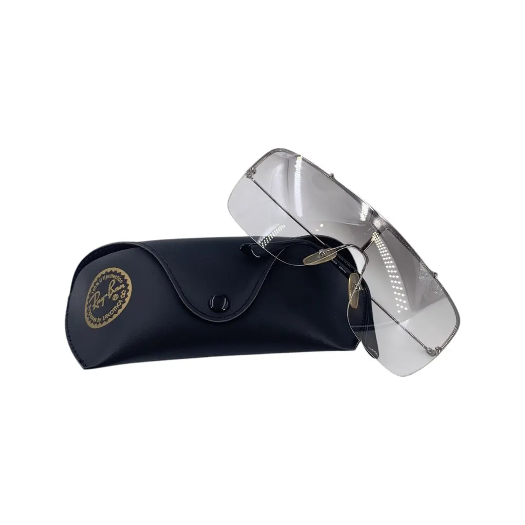 Ray-Ban Sunglasses Black Leather Good - Back View