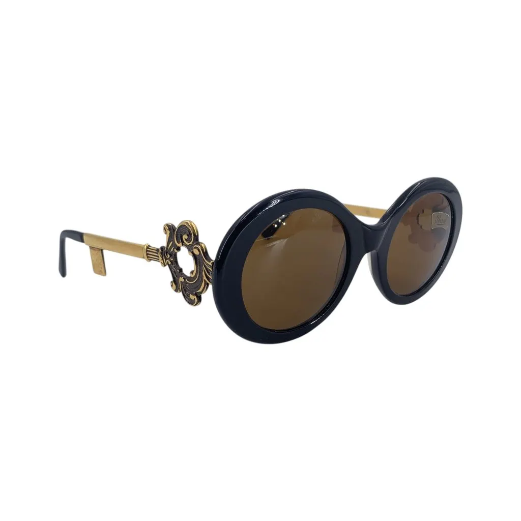 Unsigned Sunglasses Black Leather Good - Inside View