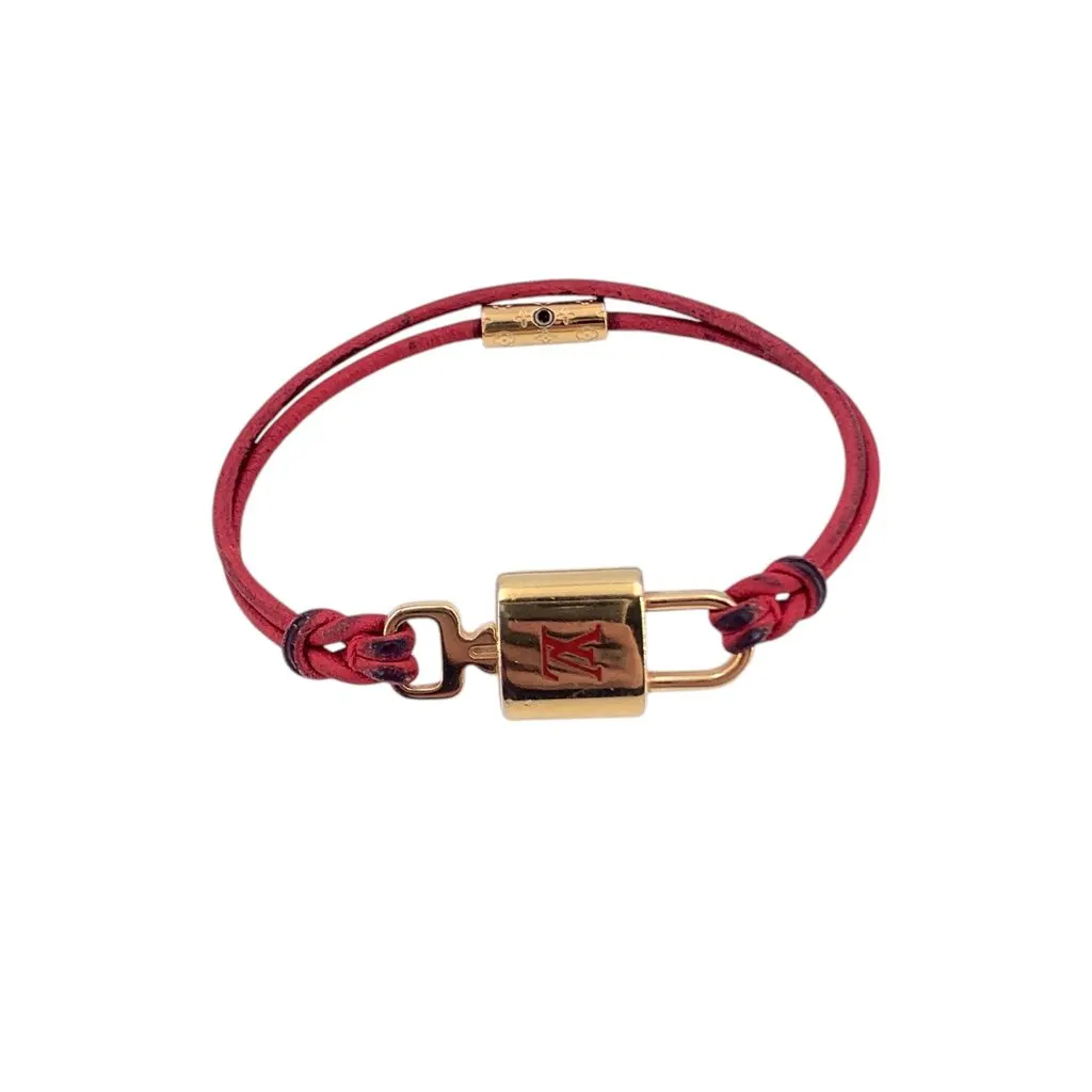 Louis Vuitton Bracelet Red Lace Good - Front View